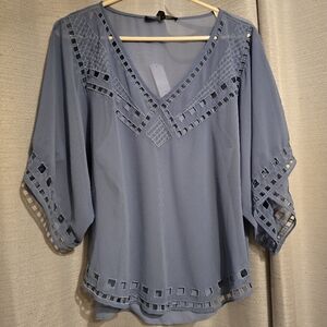 Periwinkle Blue, White House Black Market, Women's Blouse, Size M